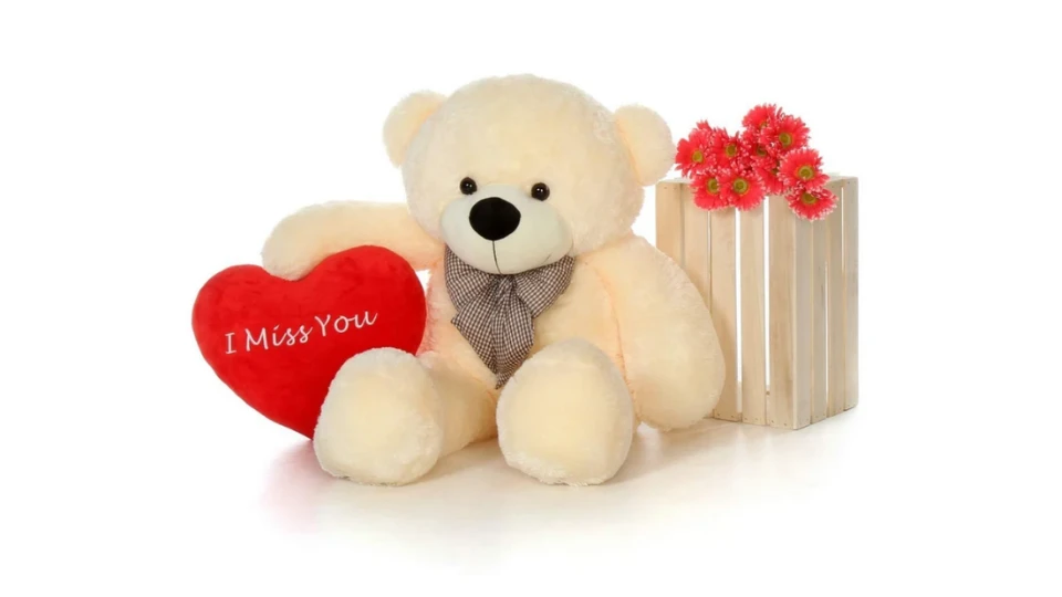 HUG 'n' FEEL 3ft Teddy Bear Plush Soft Toy for Girls