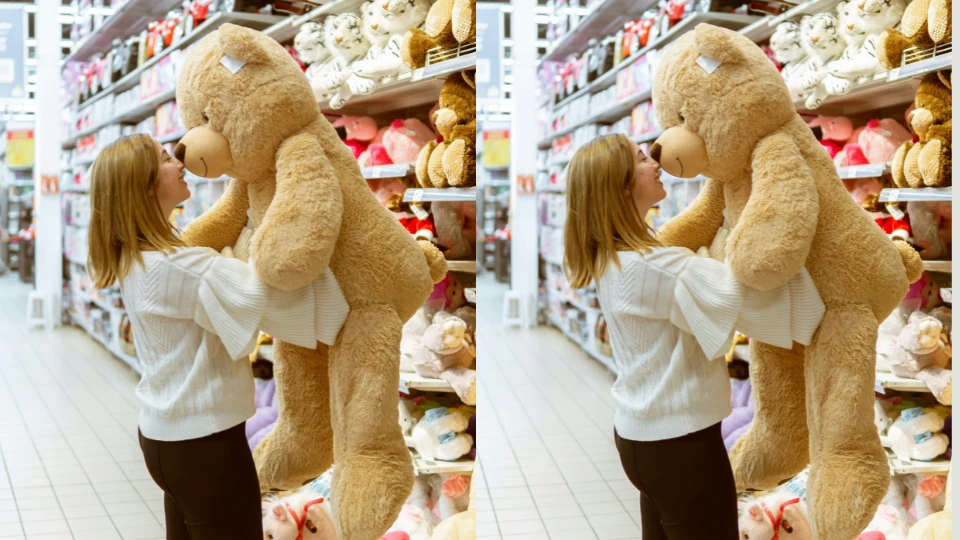 HUG 'n' FEEL 6ft Pink Teddy Bear Plush Soft Toy