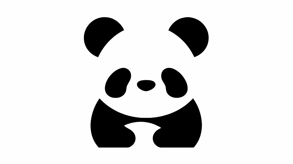 Mirada Adorable 35cm Black & White Sitting Panda Plush Toy